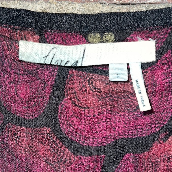 Anthropologie Floreat Floral chain stitch Embroidered Blouse women’s size small - Picture 4 of 7